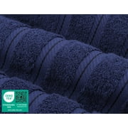 American Soft Linen Luxury 4 Piece Bath Towel Set, 100% Cotton Turkish Bath Towels for Bathroom, Navy Blue