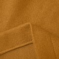 thumbnail image 3 of Trench Coat Women Double Wool Blend Overcoat with Notch Lapel Design Lined Peacoat Womens Coat (Yellow XL), 3 of 5