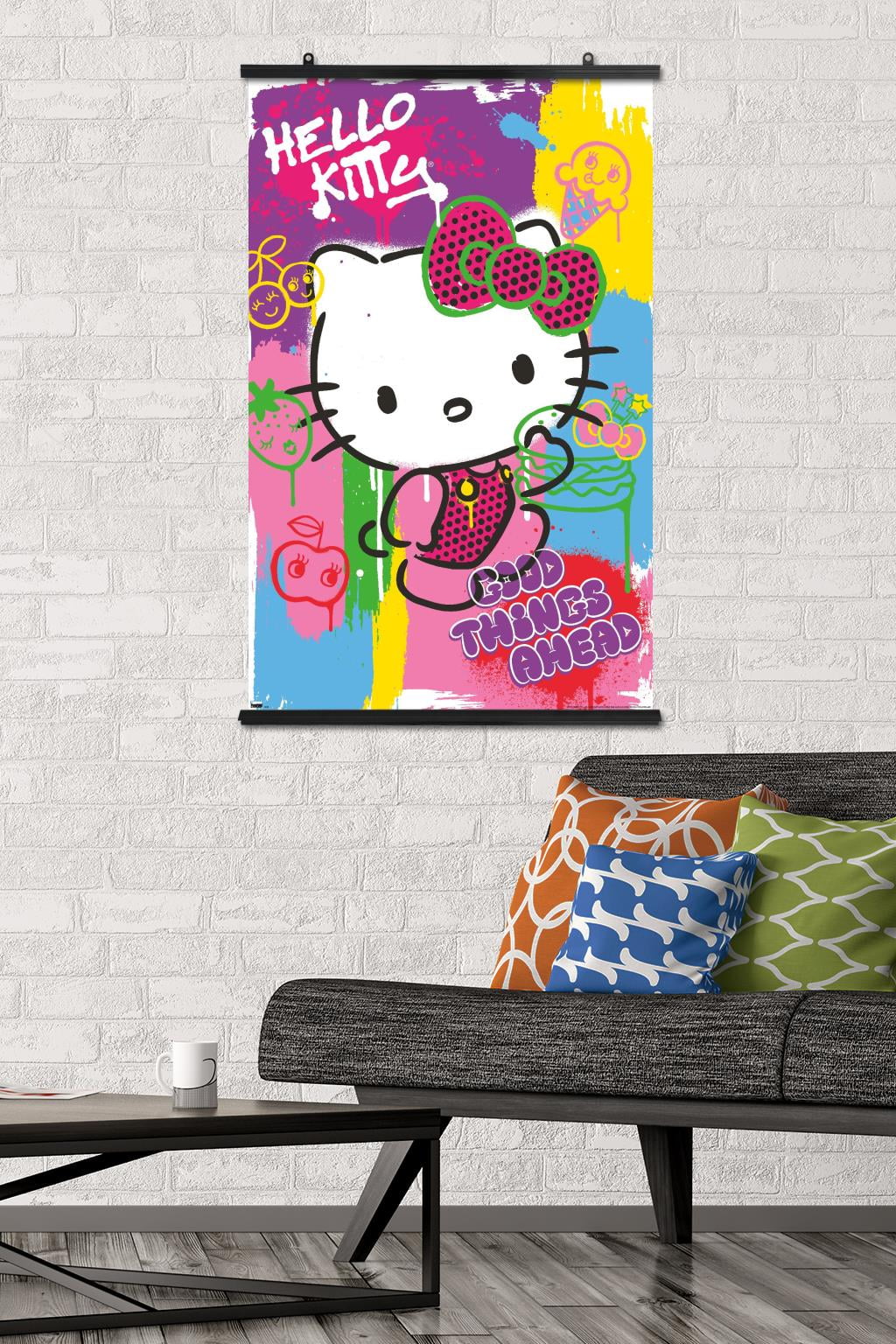 Hello Kitty - Pop Art Wall Poster with Push Pins, 14.725 x 22.375 