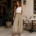 thumbnail image 7 of Women's Casual Elastic High Waisted Boho Harem Pants.Baggy Balloon Pants,Barrel Pants with Pockets,Comfortable,Lounge,Yoga,Travel,Vacation Outfits,Lightweight Beach Pants, 7 of 7