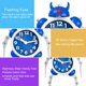 thumbnail image 2 of Reloj despertador robot, reloj despertador analógico ultra silencioso que no hace tictac con luz ocular y clip de mano de acero inoxidable de metal (azul) TUNC Sencillez, 2 of 5