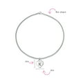thumbnail image 3 of Bling Jewelry Womens Heart Shape Charm Alphabet Initial K Anklet Ankle Bracelet .925 Sterling Silver 9", 3 of 3