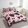 thumbnail image 3 of Castle Fairy Cartoon Girly Bowtie Twin Bedding Sets,Kawaii Plaid Bedding Comforter Set, 3 of 8