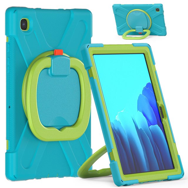 Funda colorida para Samsung Tab A7 de 10,4 pulgadas T500 con soporte de anillo ajustable grande y protección contra golpes.