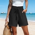 thumbnail image 5 of BLVB Womens Shorts Lightweight Bermuda Shorts for Women Drawstring Casual Summer Beach Shorts with Pockets, 5 of 7