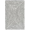 thumbnail image 2 of SAFAVIEH Braided Anabella Bordered Cotton Reversible Area Rug, Black/Ivory, 4' x 6', 2 of 11