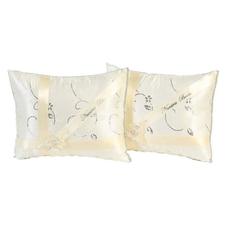 Angels Garment Ivory Cream Satin Ribbon Nuestra Boda Kneeling