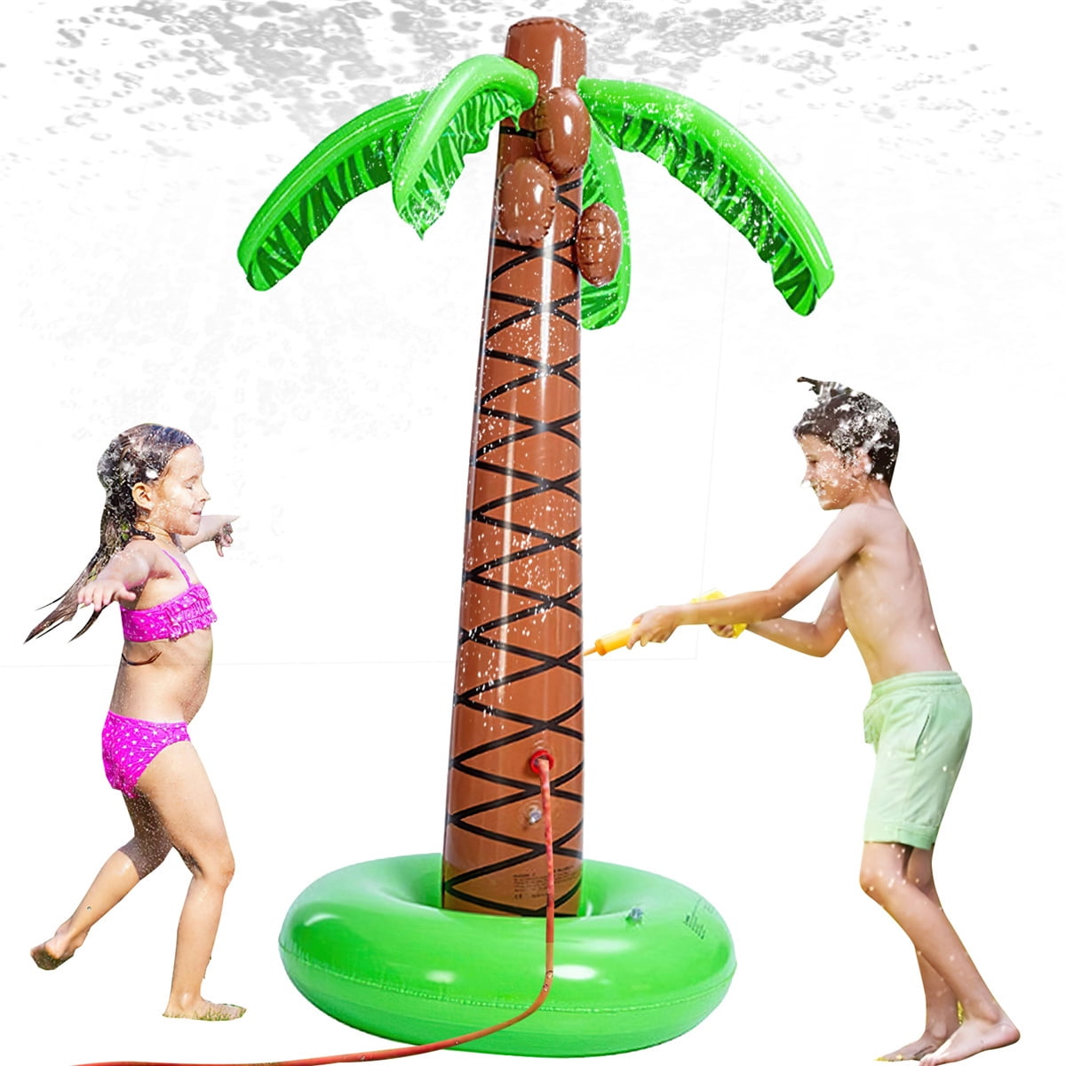 Soyoekbt Inflatable Palm Tree Yard Sprinkler Toy,Kids Spray Water Toy Outdoor Pa 
