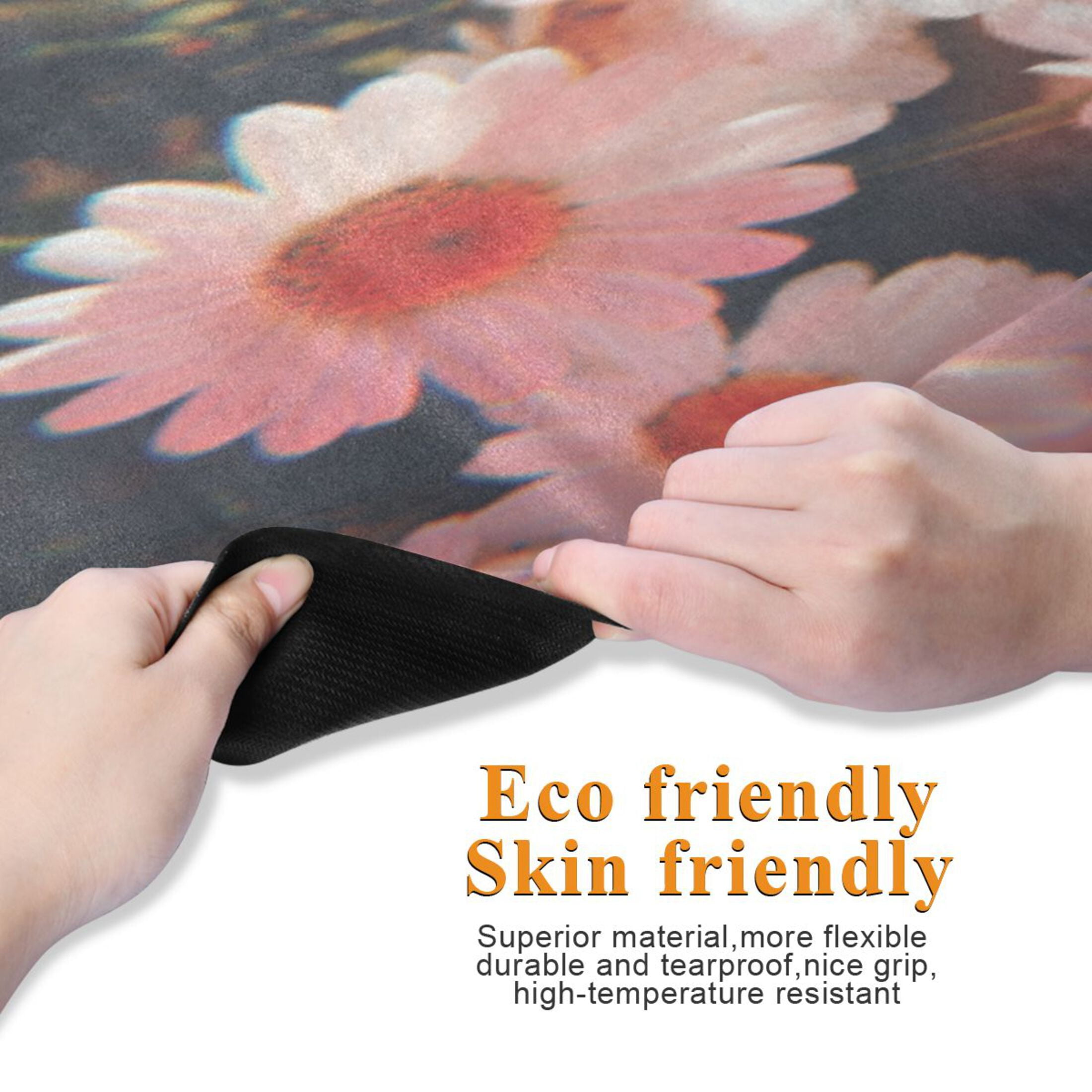 BZSMCE Yoga Mat Women Fitness Mat Daisy Field Pattern