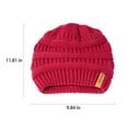 thumbnail image 4 of Winter Beanie Hat for Women, Chunky Cable Knit Warm Soft Stretch Skull Cap - Red, Christmas's Day Gift for Her, 4 of 8