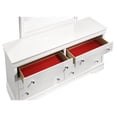 thumbnail image 5 of White Twin Bedroom Set (4-piece) | LED Lighting in Bedroom Furniture | Uniform Finish and Red Velvet Lining | Organizes Bedroom Clutter, 5 of 6