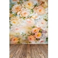 thumbnail image 1 of BSDHOME Polyester 5x7ft Flower Wall Photography Backdrop Retro Spring Photo Studio Background Wood Floor Backdrops For Portrait, 1 of 2