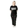 thumbnail image 1 of Wicked Pyjama Deux Pièces Noir à Manches Courtes et Jambes Longues pour Femmes, 1 of 6