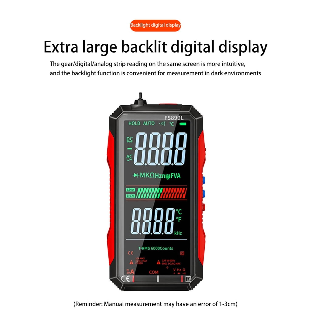 CEORPER Digital Multimeter True With Color Display Screen NCV Detection For Electric Current Resistance Capacitance Temperature Measurement
