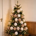 thumbnail image 4 of Christmas Tree Ornaments Velvet Balls, 15 Pack 2.4 Inch Shatterproof Neutral Hanging Ornaments for Christmas Xmas Decoration Indoor Holiday Decorations, 4 of 9