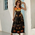 thumbnail image 2 of Halloween Scary Night Full Moon King Size Sleeveless Dress Dresses Summer Women Dresses Clothing Woman Dresses Dress, 2 of 6