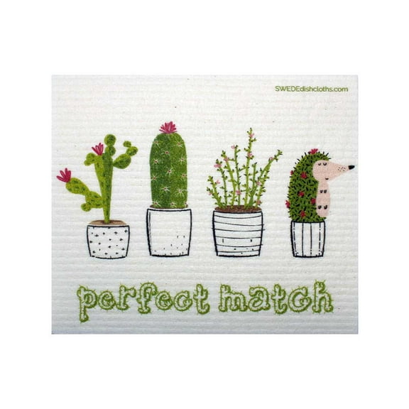 Swedish Dishcloths Perfect Match Cactus Single Eco Friendly Reusable Absorbent Cleaning Cloth