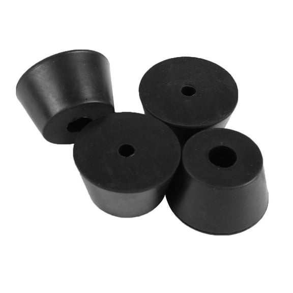 Unique Bargains 4 Pcs Antislip Rubber Round 25mm x 12mm Chair Foot Cover Table Furniture Leg Protector Balck