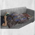 thumbnail image 6 of Gothic Soft Flannel Fleece Throw Blanket, Colonnade in Secret Garden with Flowers at Sunset Enchanted Forest, Cozy Plush for Indoor and Outdoor Use, 70" x 90", Lilac Grey Blue, by Ambesonne, 6 of 6