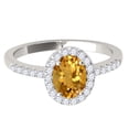 thumbnail image 2 of Aonejewelry 2.45 Ct. Ttw Diamond and Oval Shaped Citrine Ring in 10K White Gold, 2 of 4