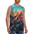 thumbnail image 2 of Kdxio Underwater Plant Octopus for Men's Muscle T-shirt,Sleeveless for Workout Running Athletic Gym Lounge Casual, 2 of 5