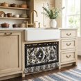 thumbnail image 7 of Gothic Raven Oven Skirt Curtain Victorian Floral Vintage Stove Curtain Tie Top Oven Skirt Decorative Stove Door Cover for Dishwashers Washing Machine, 7 of 7