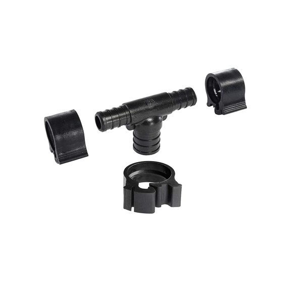 PEXLOCK 30823 Reducing Tee, 1/2" x 1/2" x 3/4", Black