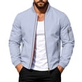 thumbnail image 2 of Thousandth Men's Bomber Jacket Reversible Warm Coat Quilted Lined Windproof Baseball Collar Jacket Casual Fall Winter Outerwear, 2 of 6