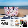 thumbnail image 5 of Xecao Lilies Flowers for versatile beach bag for women includes zipper pockets and waterproof material, ideal for vacations and adventures., 5 of 7
