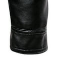 thumbnail image 6 of Maoxin Mens Jacket Men's Fashion Casual Leather Long Jacket Sleeve Lapel Pocket Zipper Fitted Top Coat Black L, 6 of 8