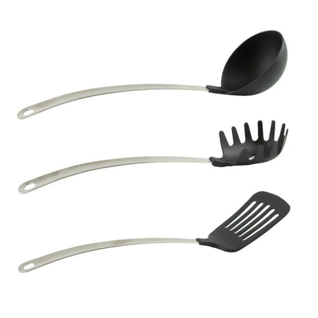 

Imperial Home 3 PC Nylon and Stainless Steel Kitchen Utensil Set in Black
