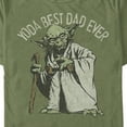 thumbnail image 2 of Men's Star Wars Yoda Best Dad Ever  Graphic Tee Military Green Medium, 2 of 4