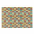 thumbnail image 1 of Abstract Cutting Board, Patchwork Style Ornamental Hearts Flowers Dots Stripes Kitchen Design, Decorative Tempered Glass Cutting and Serving Board, Small Size, Coral Yellow Mint Green, by Ambesonne, 1 of 1