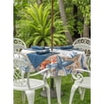 thumbnail image 3 of Outdoor Tablecloth with Umbrella Hole for Patio/Picnic/Party/Camping, Sea Turtle Coastal Waterproof Table Cloth Round Cover Washable, Summer Coral Starfish Nautical (Dia 54"), 3 of 8
