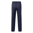 thumbnail image 4 of Gyexs Mens Dress Pants Regular Fit Elastic Waist Flat Front Dress Slacks Spring Summer Bussiness Casual Trousers Men's Fashion Navy, Szie S, 4 of 5