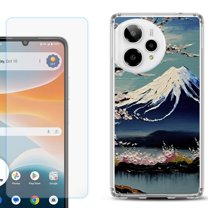 Phone Case for Cricket Icon Pro 2026, with Screen Protector, by OneToughShield - Fuji Blossom