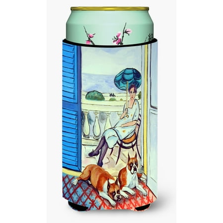 

Caroline s Treasures 7068TBC Lady with her Boxer Tall Boy Hugger Tall Boy multicolor