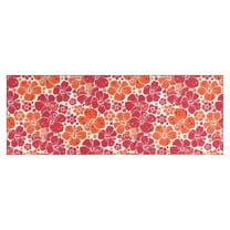 Pioneer Flower Floral Print Pattern Kitchen Rug Mat,Kitchen Runner Rugs Non Skid Washable,Decorative Kitchen Floor Mats for Kitchen,Sink,Laundry,17"X47"