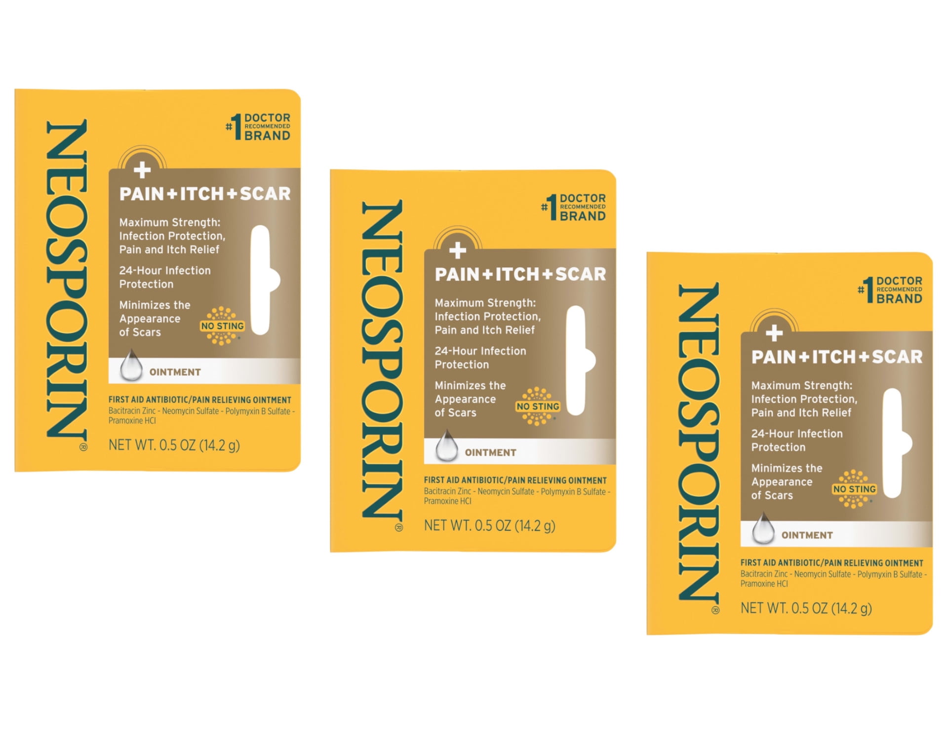NEW NEOSPORIN MULTI ACTION PAIN-ITCH-SCAR OINTMENT NO STING STRENGTH PAIN RELIEF 