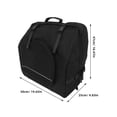 thumbnail image 2 of COMPUKAS Adjustable Black Oxford Cloth Accordion Bag Padded Backpack for Musical Instrument Storage, 2 of 8