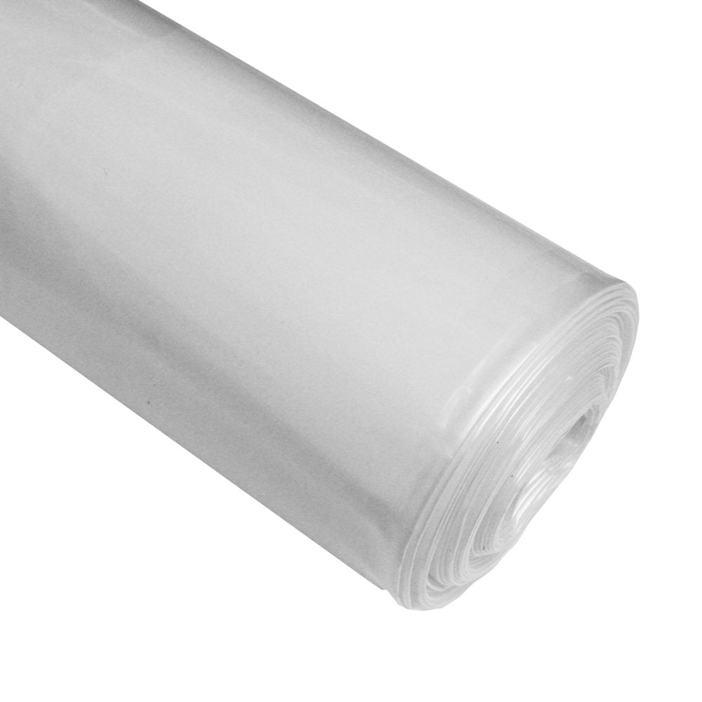 4 Mil Moisture and Dust Barrier 3 x 100 Feet Poly Sheeting Clear 1 Roll 