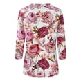thumbnail image 4 of Womens Tops 3/4 Sleeve Plus Size Halloween Ladies Work Vintage Comfortable Floral, 4 of 5