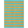 thumbnail image 2 of Addison Rugs Chantille Indoor/Outdoor Transitional Stripes Aqua Washable Rectangle Rug, 10' x 14', 2 of 6