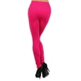 thumbnail image 3 of K-Cliffs Women's One Size Solid Color Seamless Fleece Lined Legging, Fuschia, 3 of 3