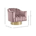 thumbnail image 3 of Meridian Furniture Farrah Pink Velvet Swivel Accent Chair, 3 of 5