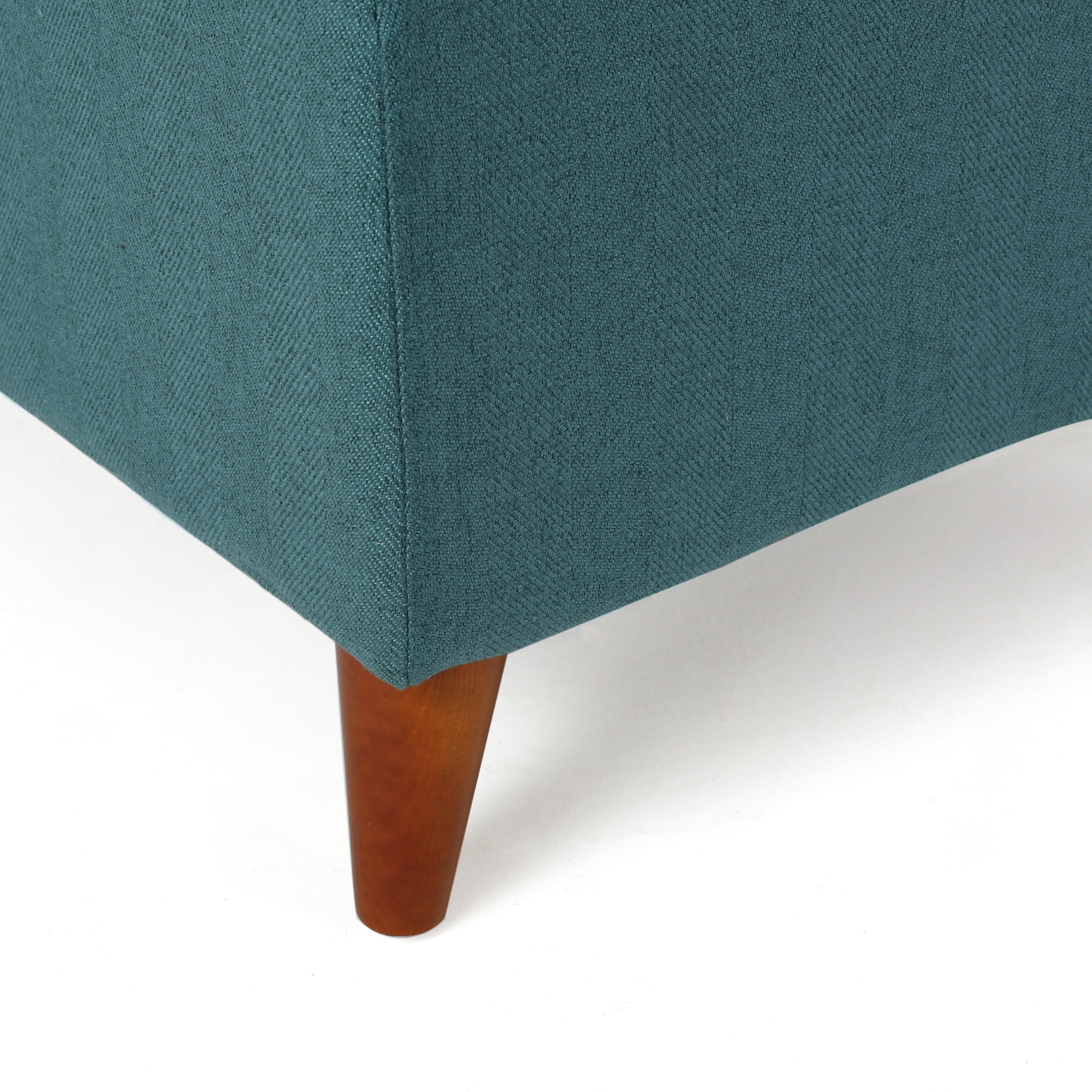 Noble House Haden Teal Fabric Storage Ottoman
