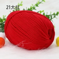 Nvzi Thin Soft Acrylic Yarn Fine Craft Yarn Lightweight Scarves Skin-Friendly Knitting Crochet Yarn, 49g Roll for Delicate Projects,red