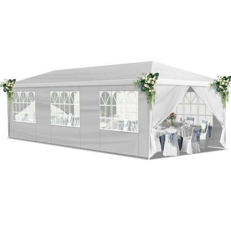 Ktaxon 10' X 30' Canopy Tent with 8 Side Walls for Party Wedding Camping and BBQ