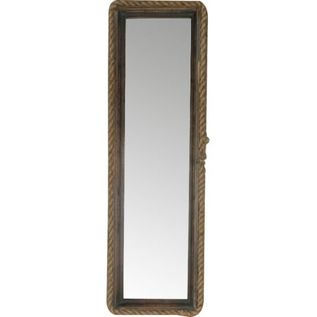 Gracie Oaks Muth Long Wall Mirror With Rope Rim Metal Frame Gracie Oaks Muth Long Wall Mirror With Rope Rim Metal Frame