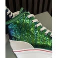 thumbnail image 3 of Women's High-Top Canvas Sneakers, Wedge Heel with Lace-Up Design Fashion Casual Walking Shoes, 3 of 7